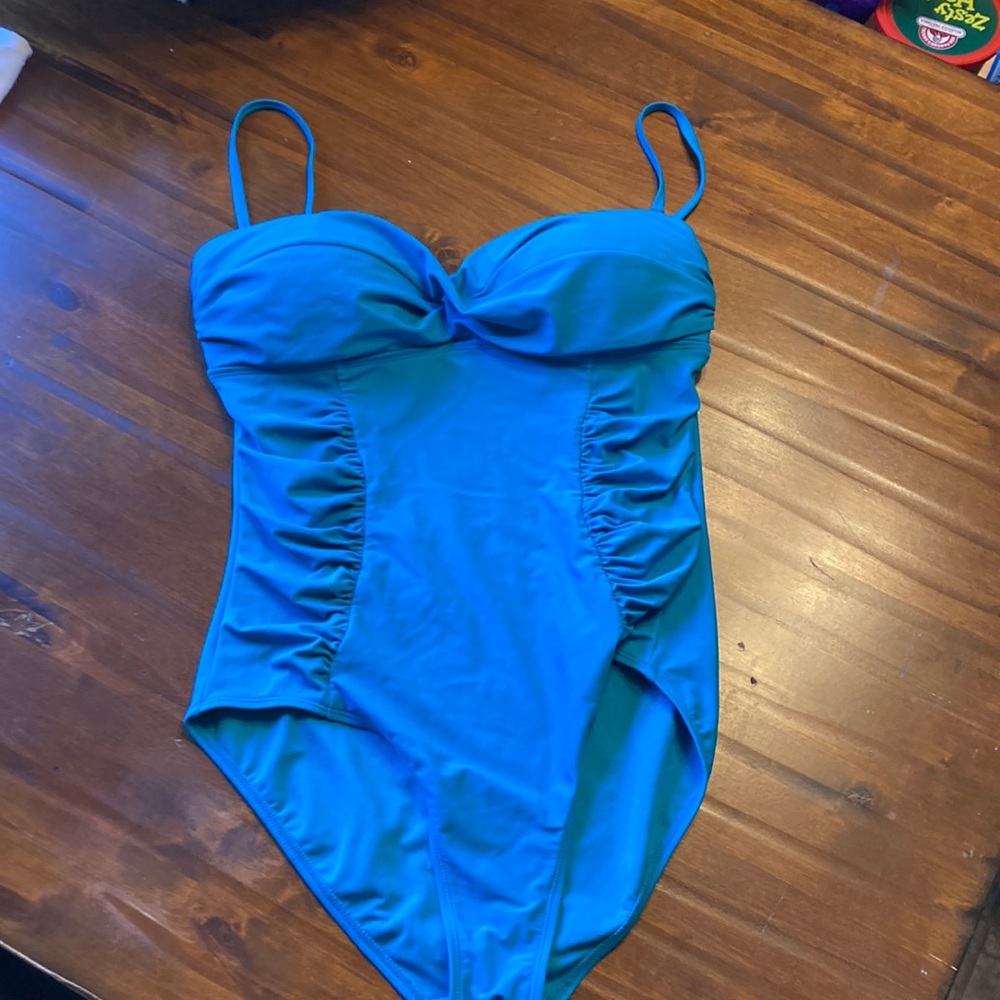 Old Navy. Size L. Turquoise blue one piece swimsuit
